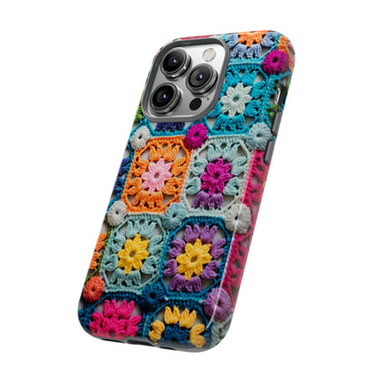 Vintage Crochet Blanket Look Phone Case