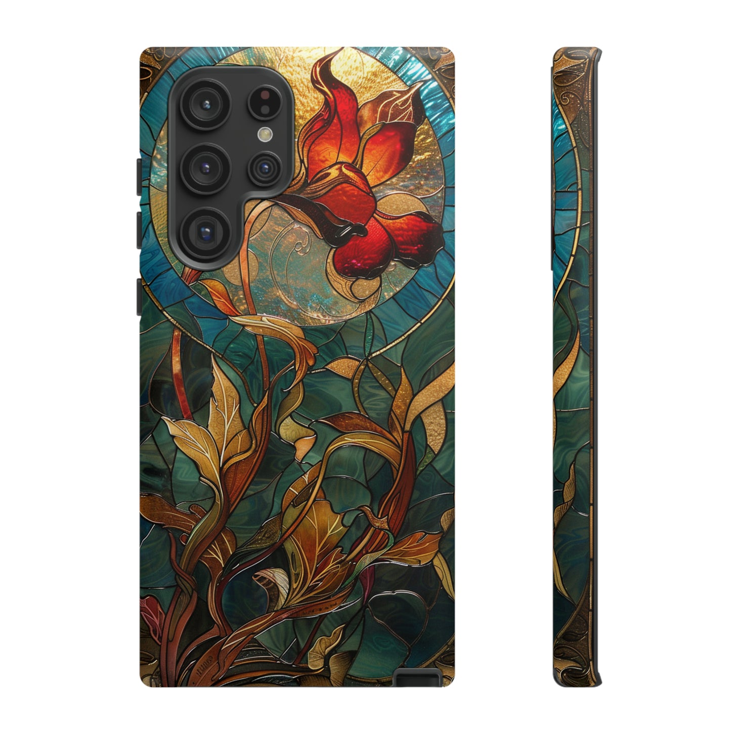 Art Nouveau Floral Full Moon Phone Case