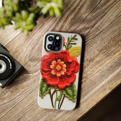 Floral Embroidery iPhone Case