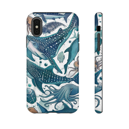 Undersea World Shark, Turtle, Manta Ray Phone Case