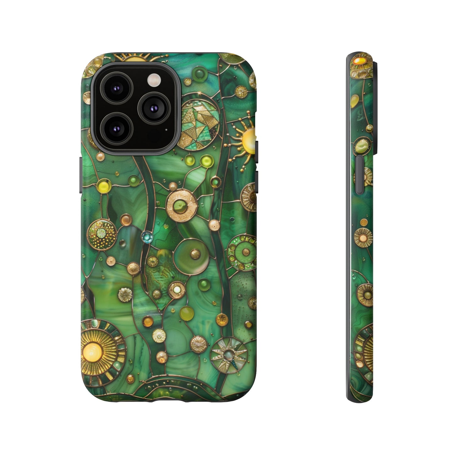 Green Celestial Stained Glass Mosaic Phone Case