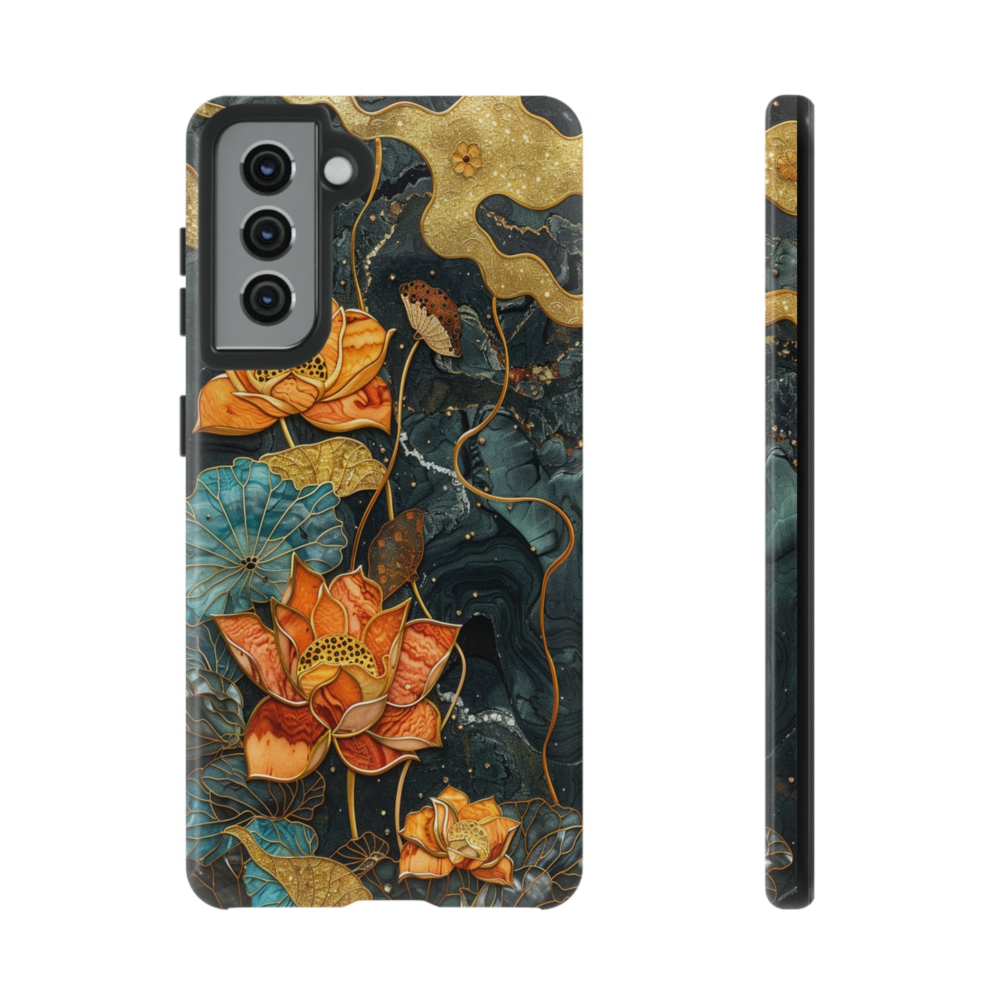 Chiyogami Floral Scroll Work Phone Case