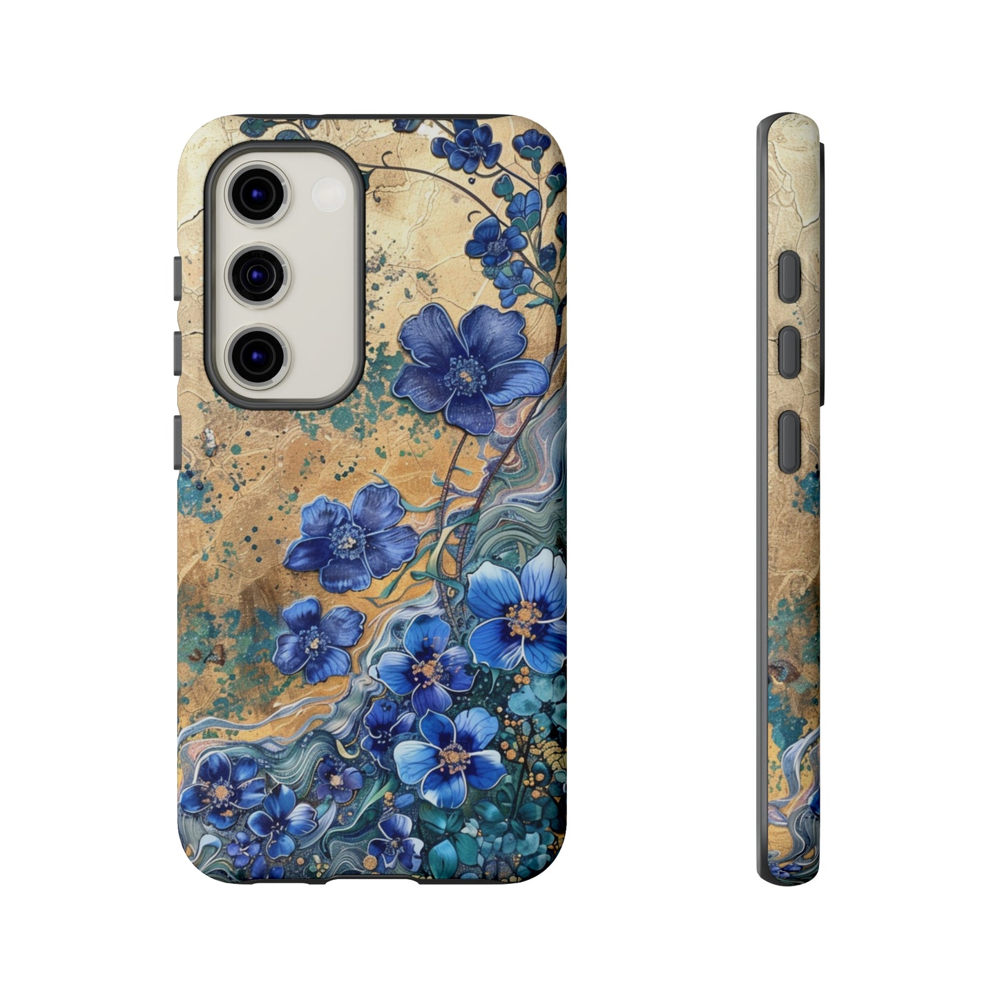 Forget Me Nots Vintage Color Splash Floral Design Phone Case