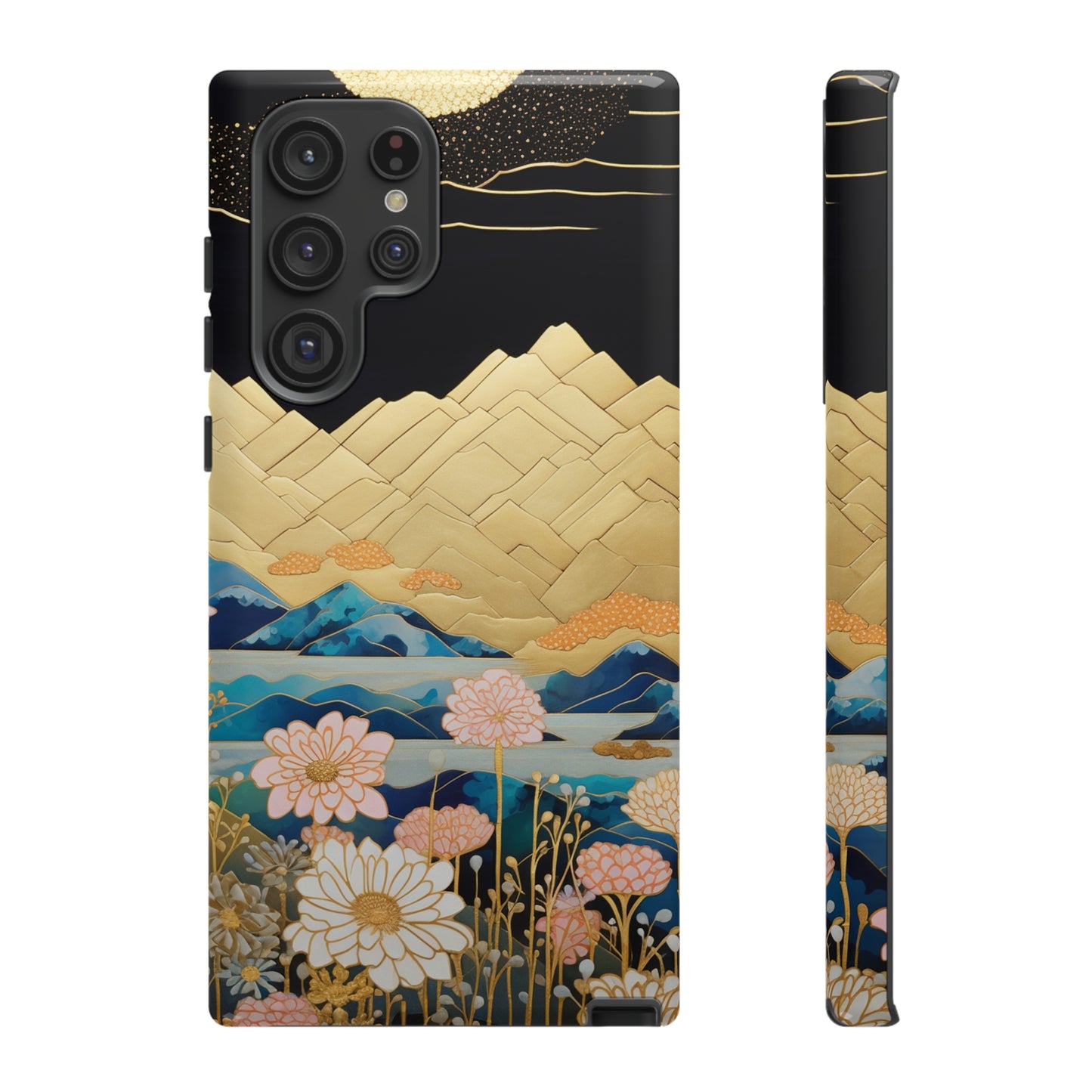 Chiyogami Floral Tough iPhone Case Galaxy S23 S22 S21 S20 Plus Ultra | Iphone 14 13 12 11 8 Pro Max Mini | Pixel 7 6 Pro 5 | Japanese Boho