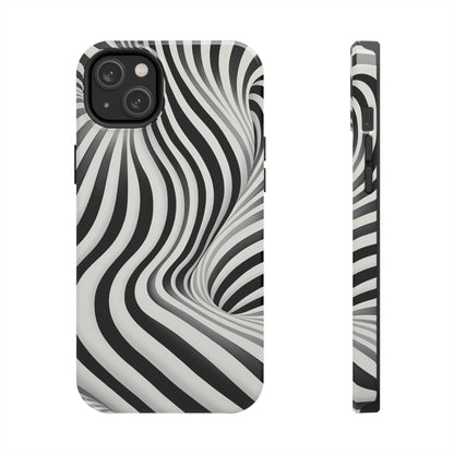 Twist Your Perception: Optical Illusion Tough Case for Apple iPhone Models – Where Art Meets Function