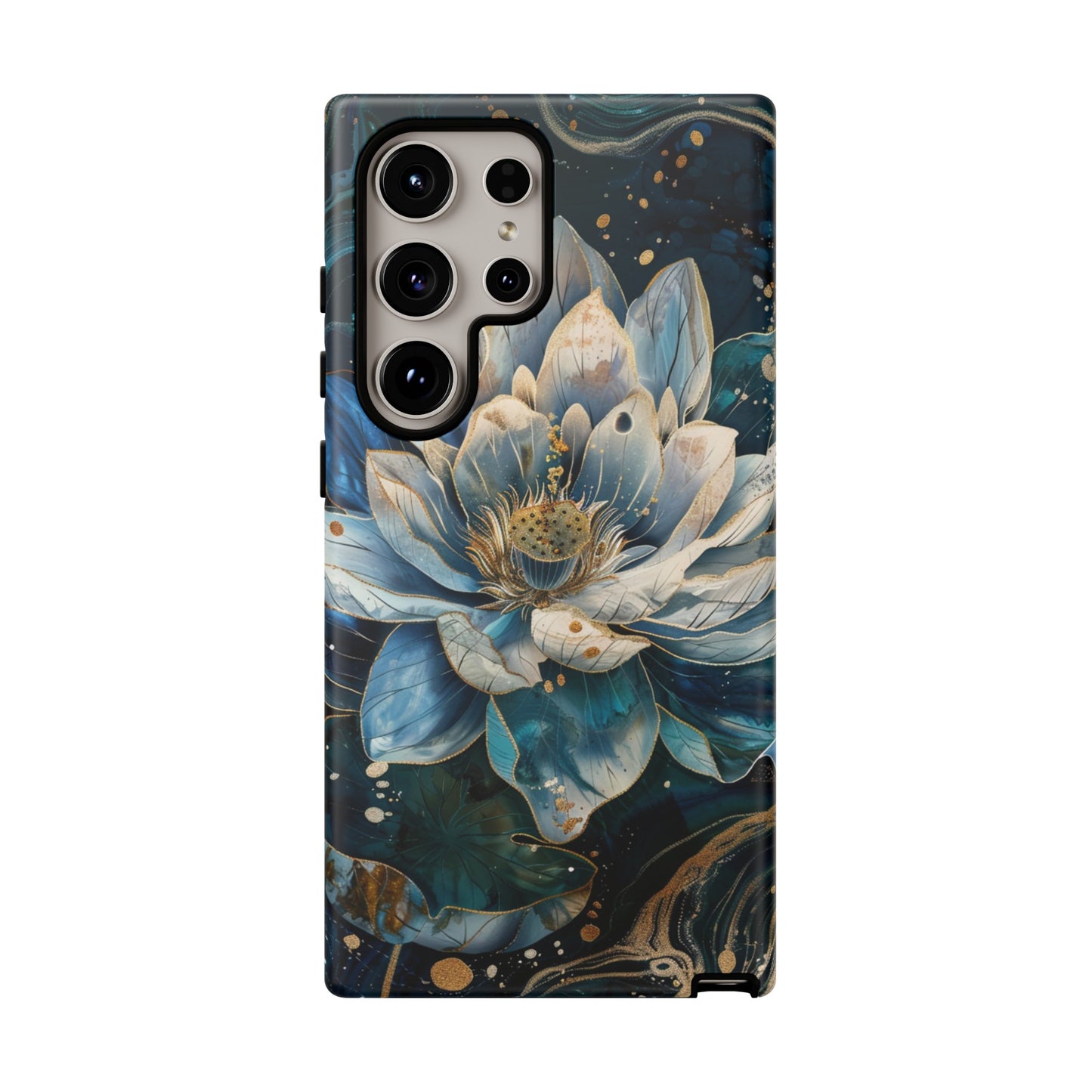 Zen Stained Glass Lotus Floral Design Phone Case