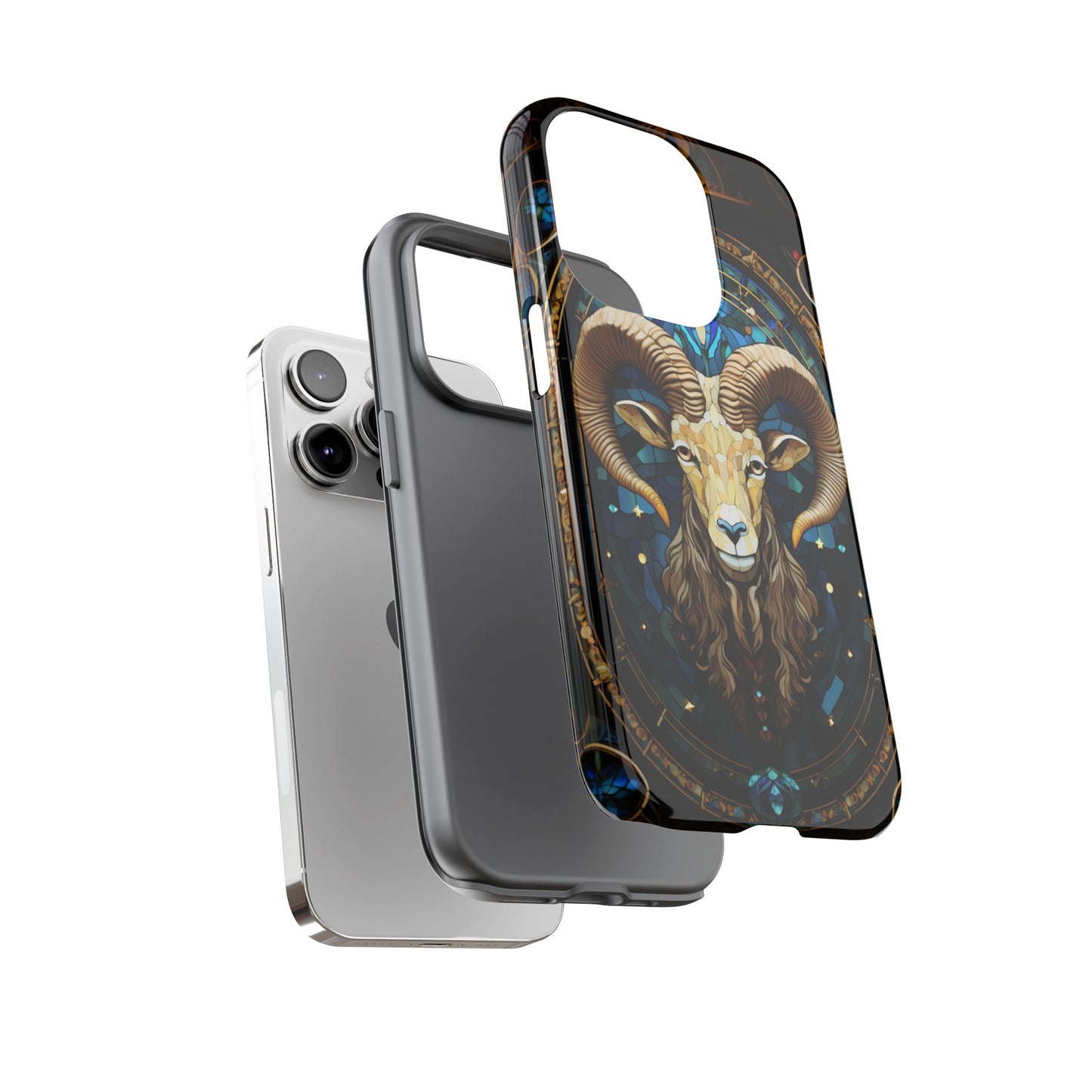 Aries Astrology Stained Glass Design Phone Case