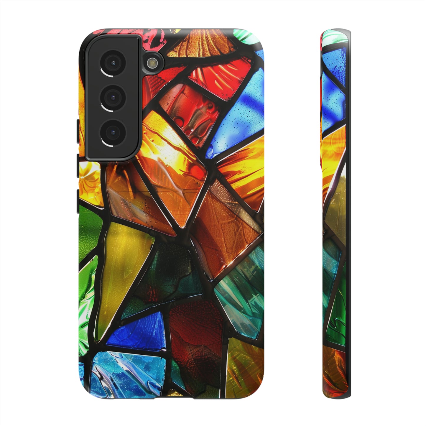 Color Explosion Abstract Stained Glass Phone Case