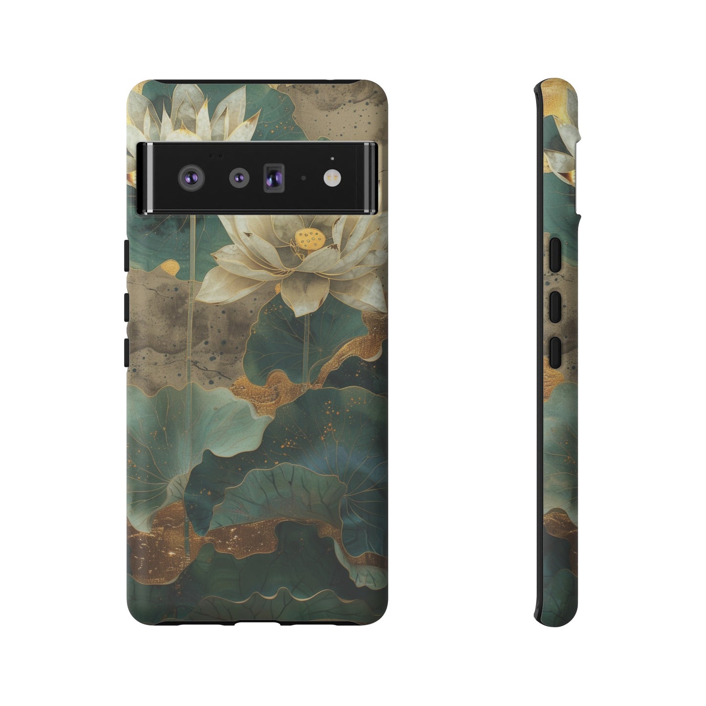 Zen Stained Glass Lotus Floral Design Phone Case