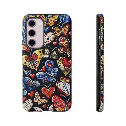 Butterfly Magic Hearts Phone Case