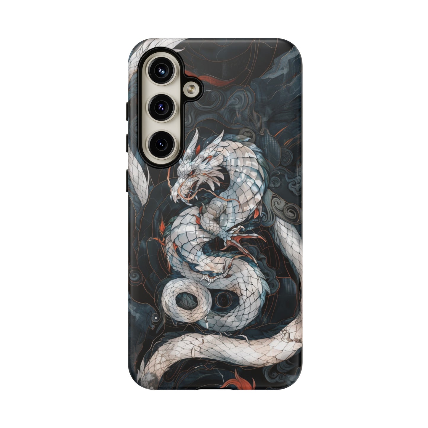 Silver Dragon iPhone 15 case