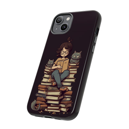 Cats and Books Phone Case