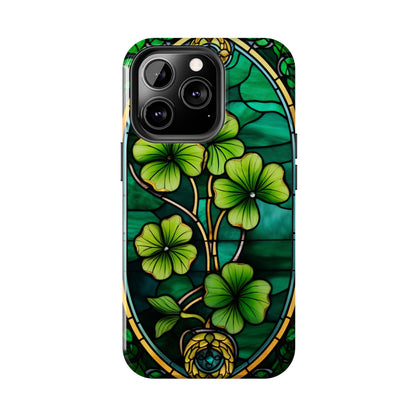 Lucky Charm: Four-Leaf Clover Phone Case | Symbol of Fortune for iPhone Models 11 through 14 Pro Max