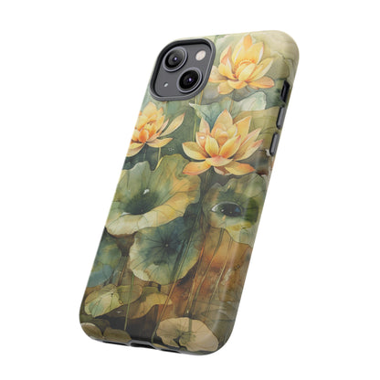 Zen Lotus Watercolor Painting iPhone 15 Case