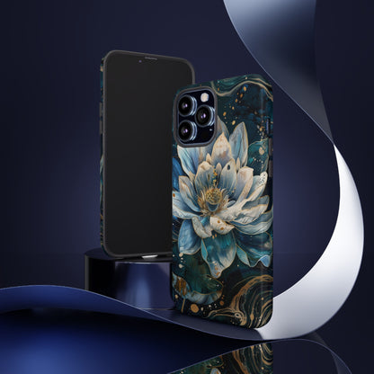 Zen Stained Glass Lotus Floral Design Phone Case