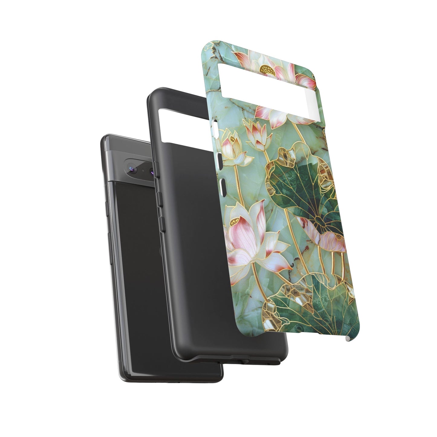 Elegant Floral Phone Case - Tough Cases with Lotus Design