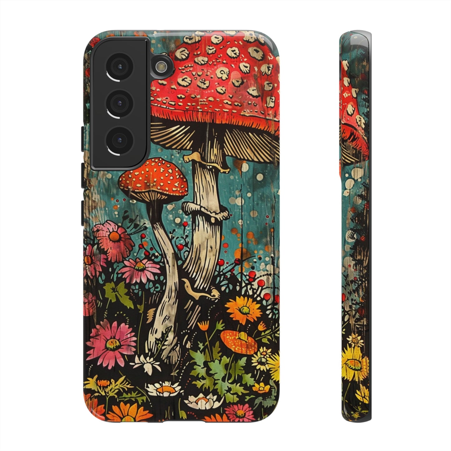 Trippy Magic Mushroom Retro Art Phone Case