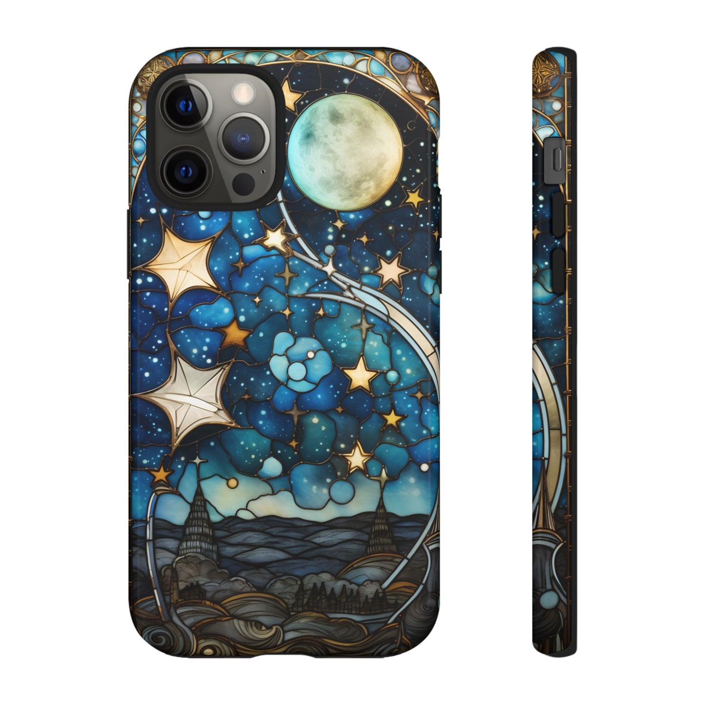 Boho Starry Night Stained Glass Artistry Phone Cover