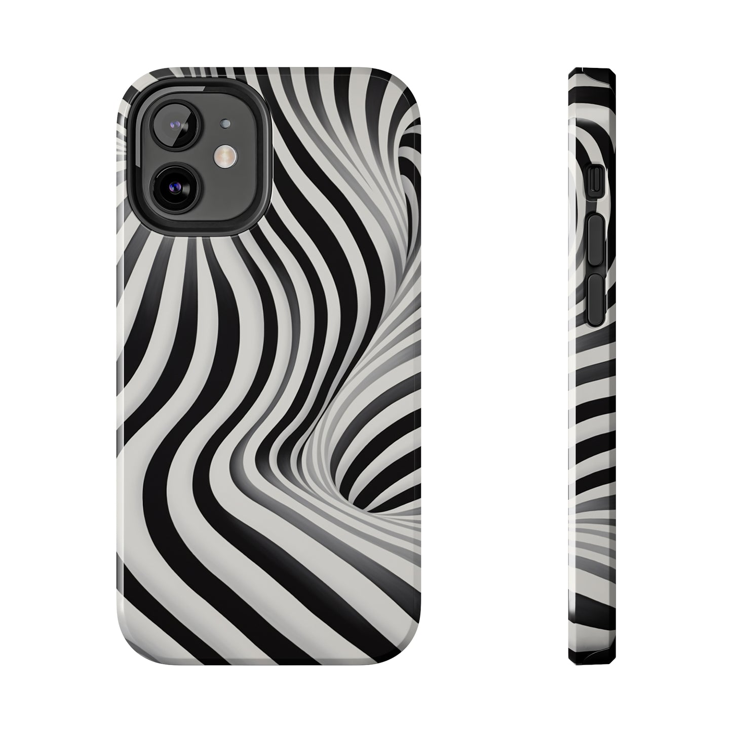 Twist Your Perception: Optical Illusion Tough Case for Apple iPhone Models – Where Art Meets Function