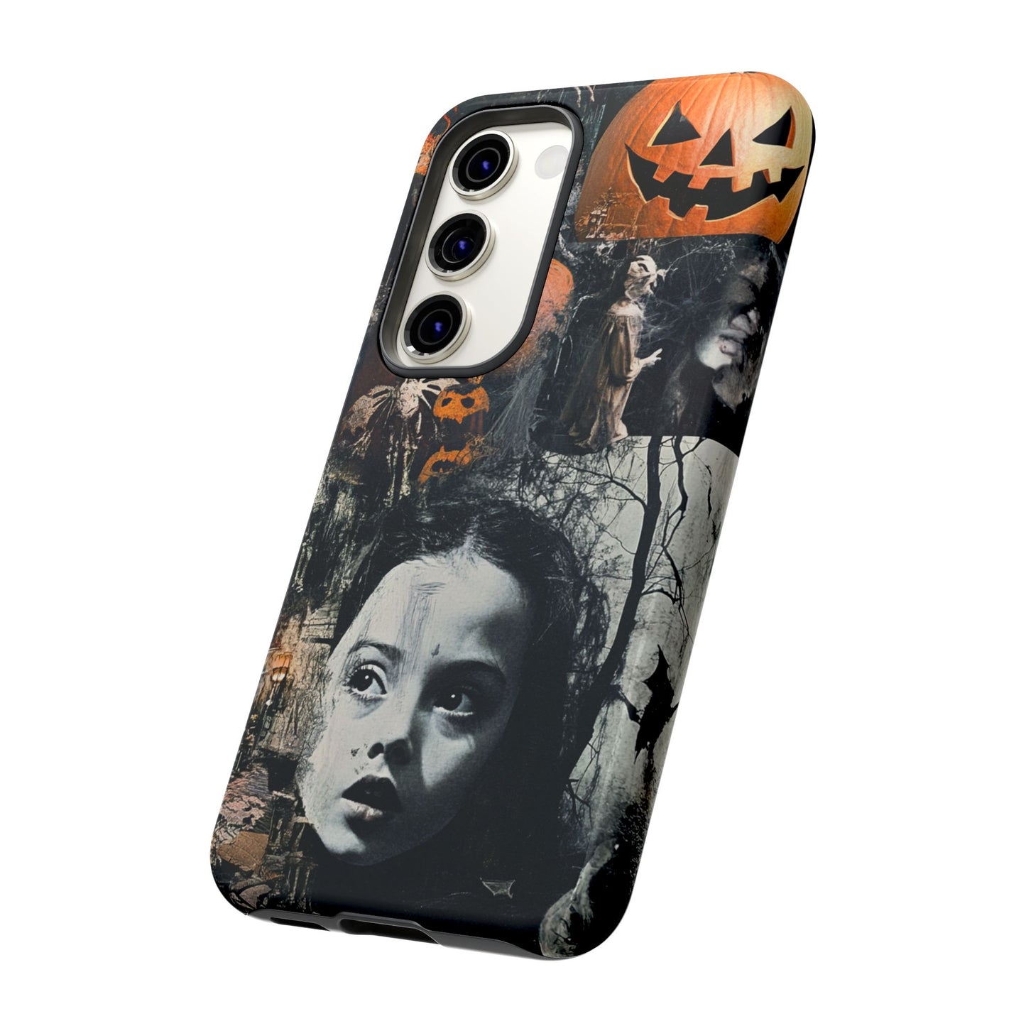 Vintage Halloween Collage Wednesday Goth Style Jackolantern Spooky Phone Cover