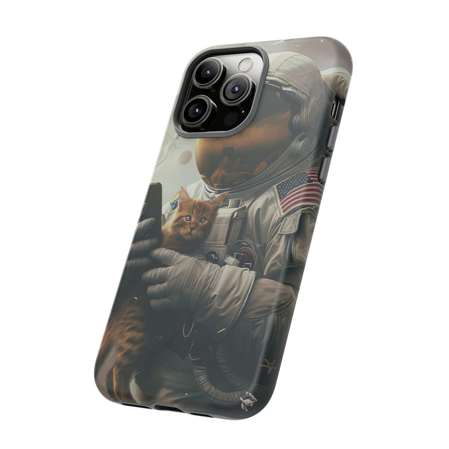 The Astronaut and the Cat Phone Case