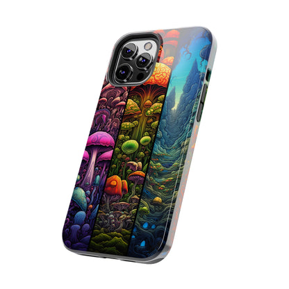 Life is just a fantasy, Mushroom, Flower Stained Glass iPhone Case | Psychedelic Natural Beauty