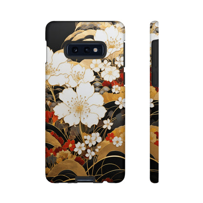 Chiyogami Floral Tough iPhone Case Galaxy S23 S22 S21 S20 Plus Ultra | Iphone 14 13 12 11 8 Pro Max Mini | Pixel 7 6 Pro 5 | Japanese Boho