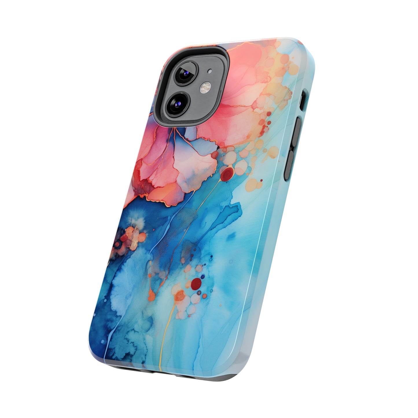 Marbled Floral Watercolor Phone Case | Embrace the Mesmerizing Multicolor Art