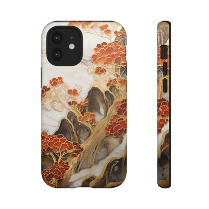 Chiyogami Floral Tough iPhone Case Galaxy S23 S22 S21 S20 Plus Ultra | Iphone 14 13 12 11 8 Pro Max Mini | Pixel 7 6 Pro 5 | Japanese Boho