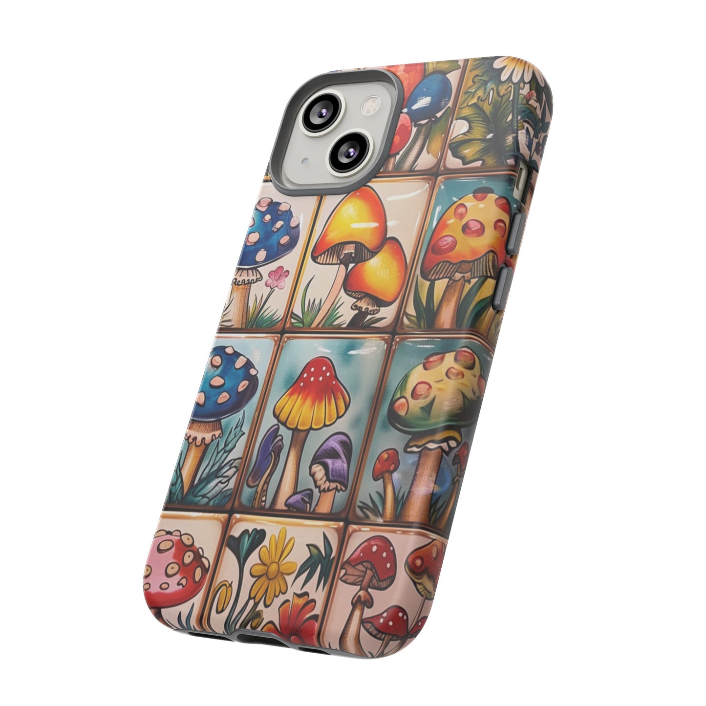 Trippy Magic Mushroom Tile  Abstract Art Phone Case