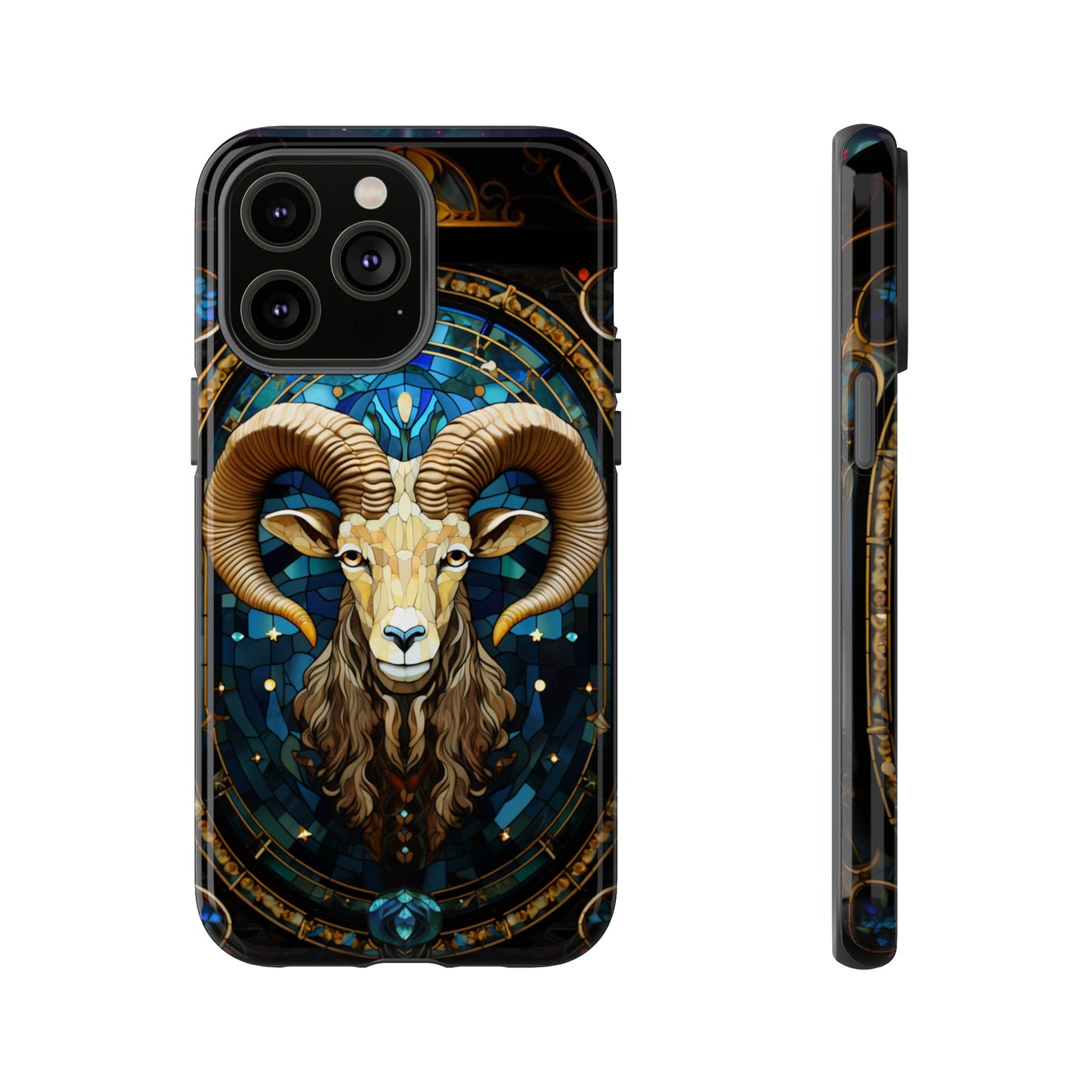 Aries Astrology Stained Glass Design Phone Case