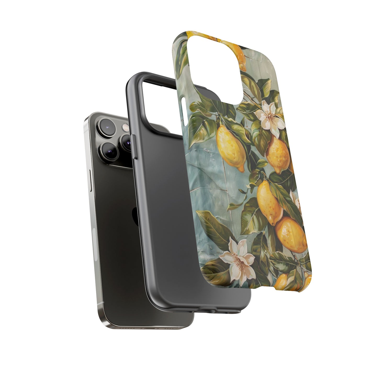 Mediterranean Lemon Tile Oil Painting iPhone 13 Case