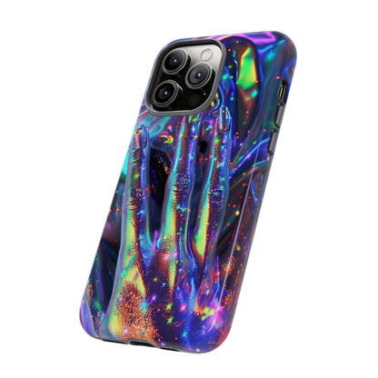 Marbled opalescent Holographic Print Phone Case