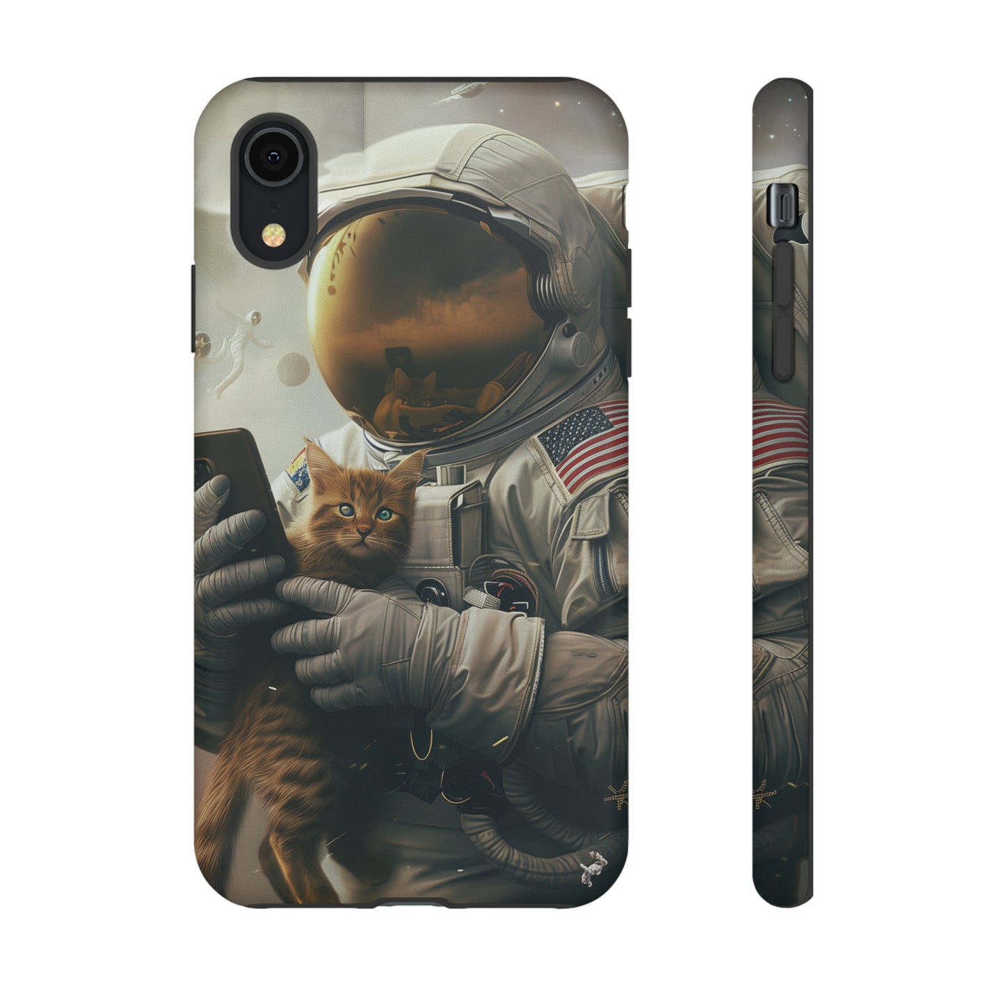 The Astronaut and the Cat Phone Case