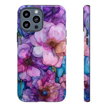 Purple Flower Stained Glass Phone Case