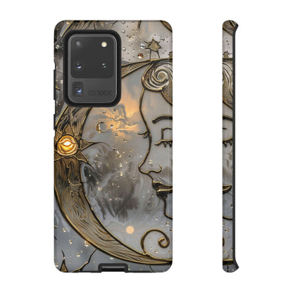 Moon Stars Stained Glass Starry Night Phone Case