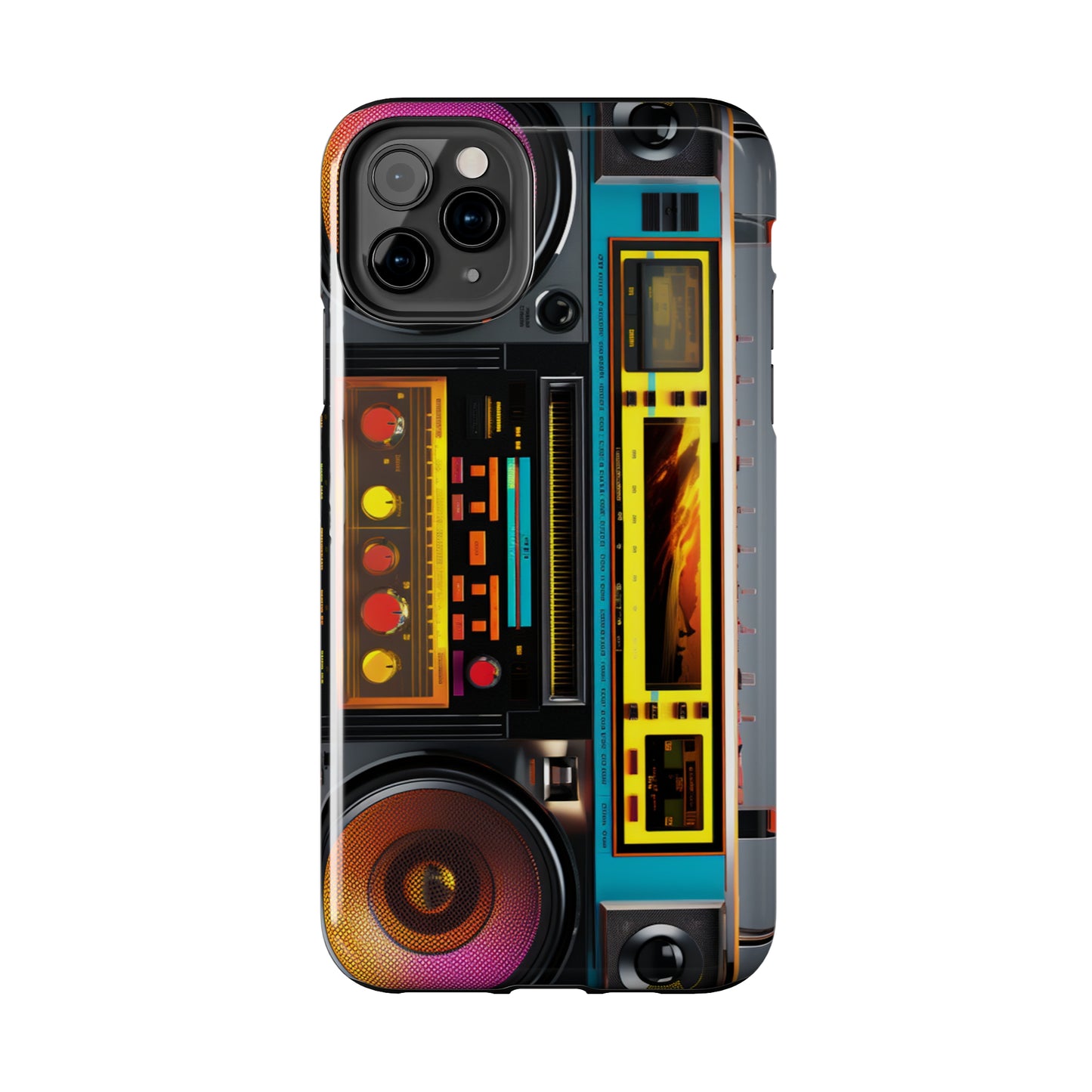 iPhone 12 Pro Max Case Vintage Boombox Retro 80s 90s Music Cassette Player Case