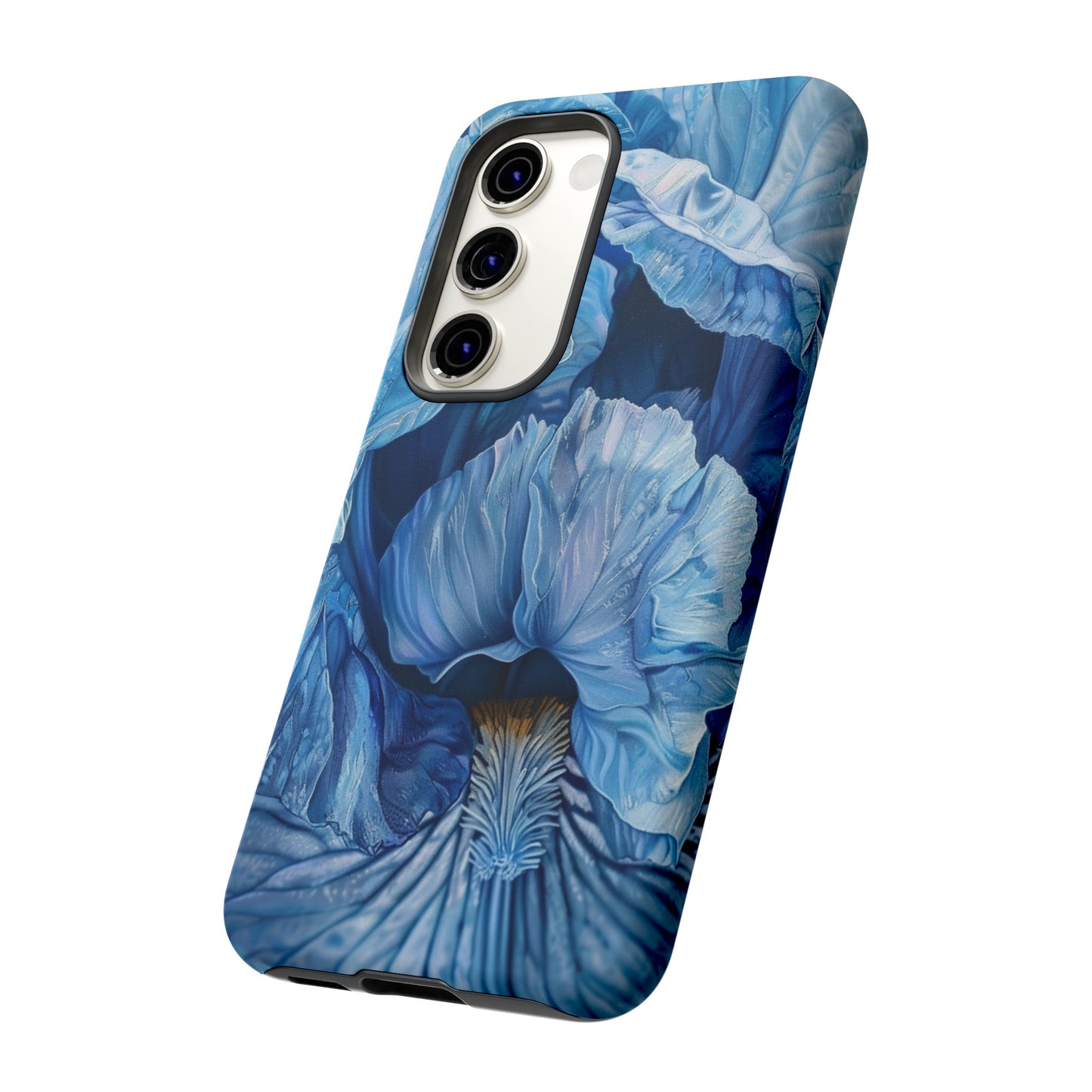 Floral Blue Iris Oil Painting Flower Phone Case