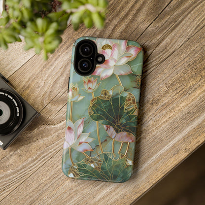 Elegant Floral Phone Case - Tough Cases with Lotus Design