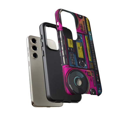 Boombox Hip Hop Music iPhone Case | Embrace Retro Vibes with Urban Beats for Google Pixel, iPhone, and Samsung Cases