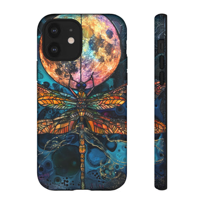 Full Moon Stained Glass Dragonfly Phone Cover