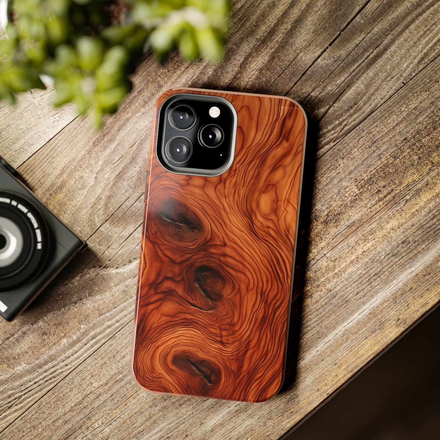 Elegant Timber: Faux Oak Wood Pattern | Dazzling Nature-Inspired iPhone Case