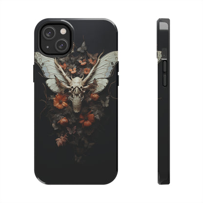 Deadhead Moth Gothic Dark Academia iPhone Case | Spooky Skull Mysterious Elegance