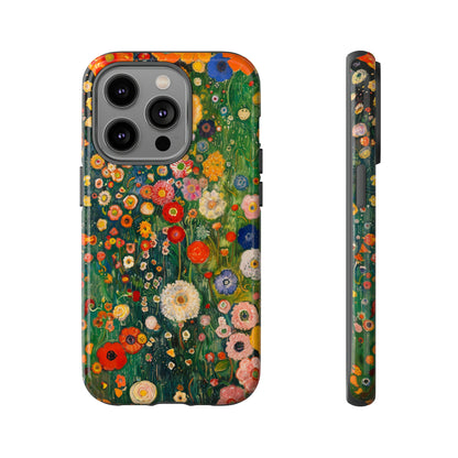 Gustav Klimt Style Flower Garden Painting Phone Case