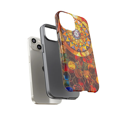 Cosmic Stained Glass Mandala Phone Case