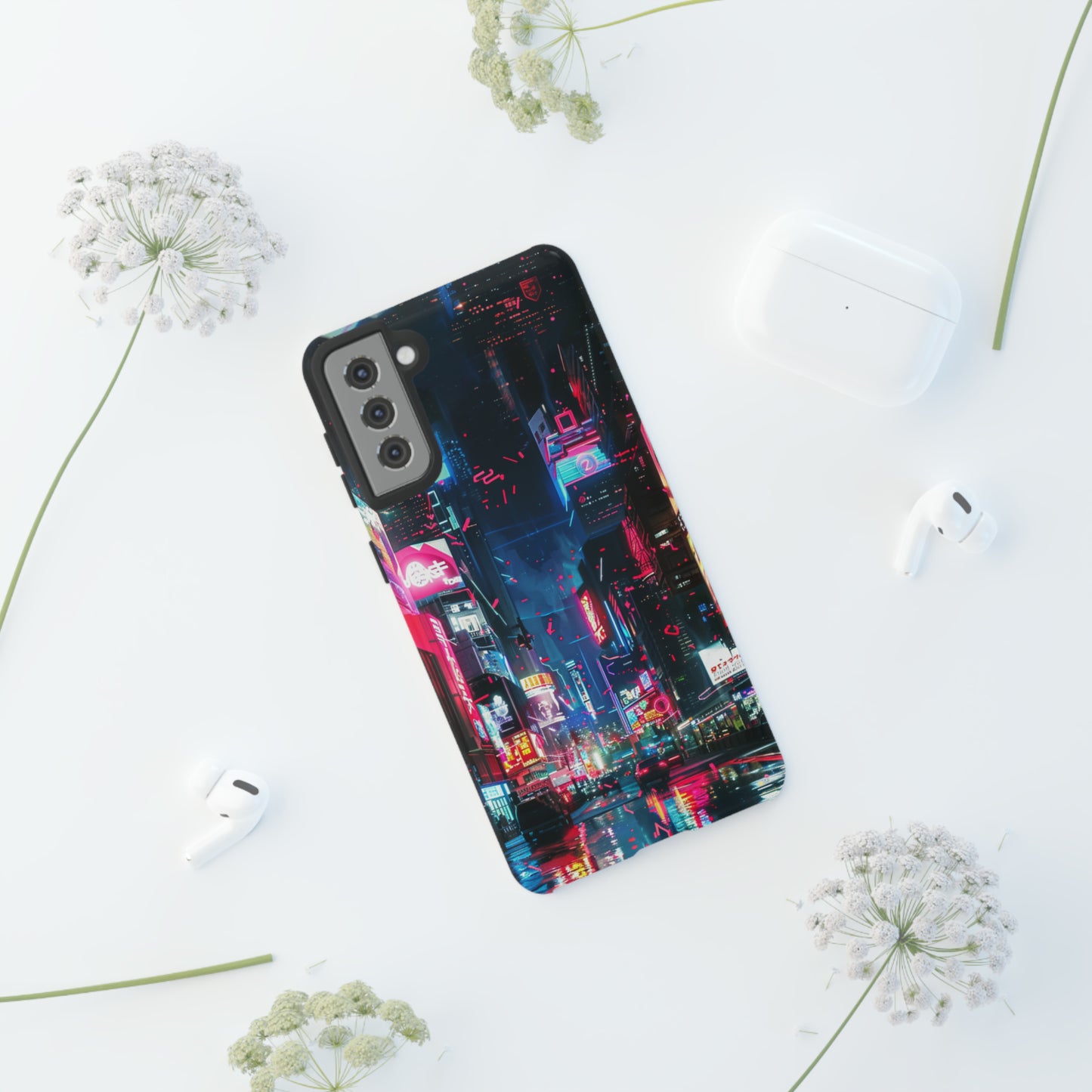 Cyberpunk Tokyo Cityscape Phone Case