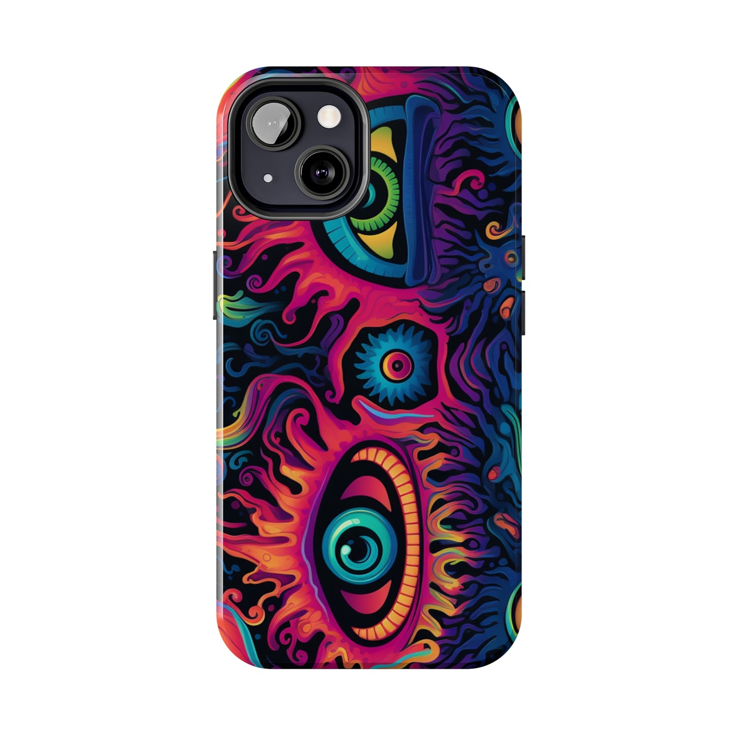 Psychedelic Art: The Eyes Upon Us iPhone Case | Embrace the Mystique of Trippy Visuals