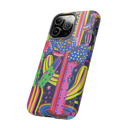 Retro 1960s Psychedelic Cactus Flowers Phone Case