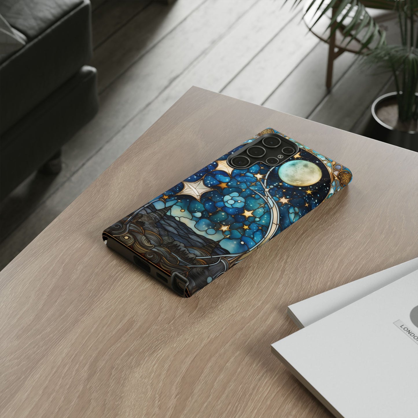 Boho Starry Night Stained Glass Artistry Phone Cover