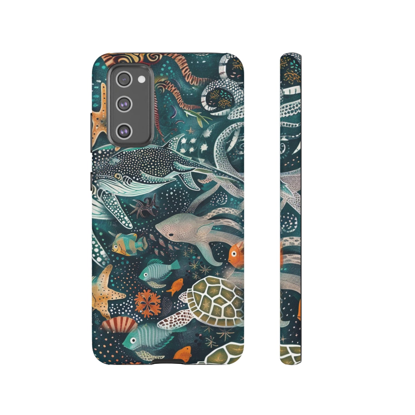 Undersea World Shark, Turtle, Manta Ray Phone Case